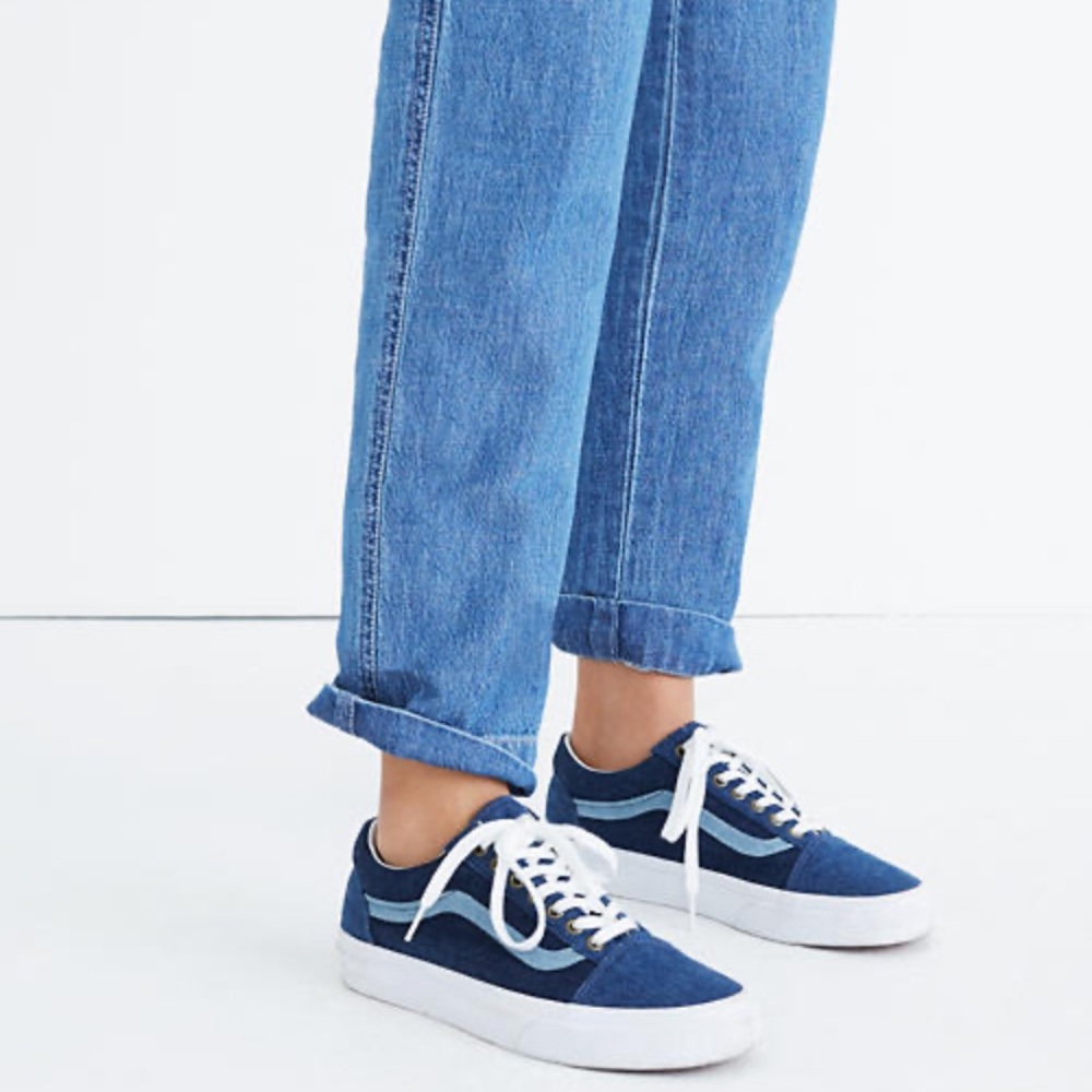 Madewell x Vans Unisex Old Skool Sneakers in Denim